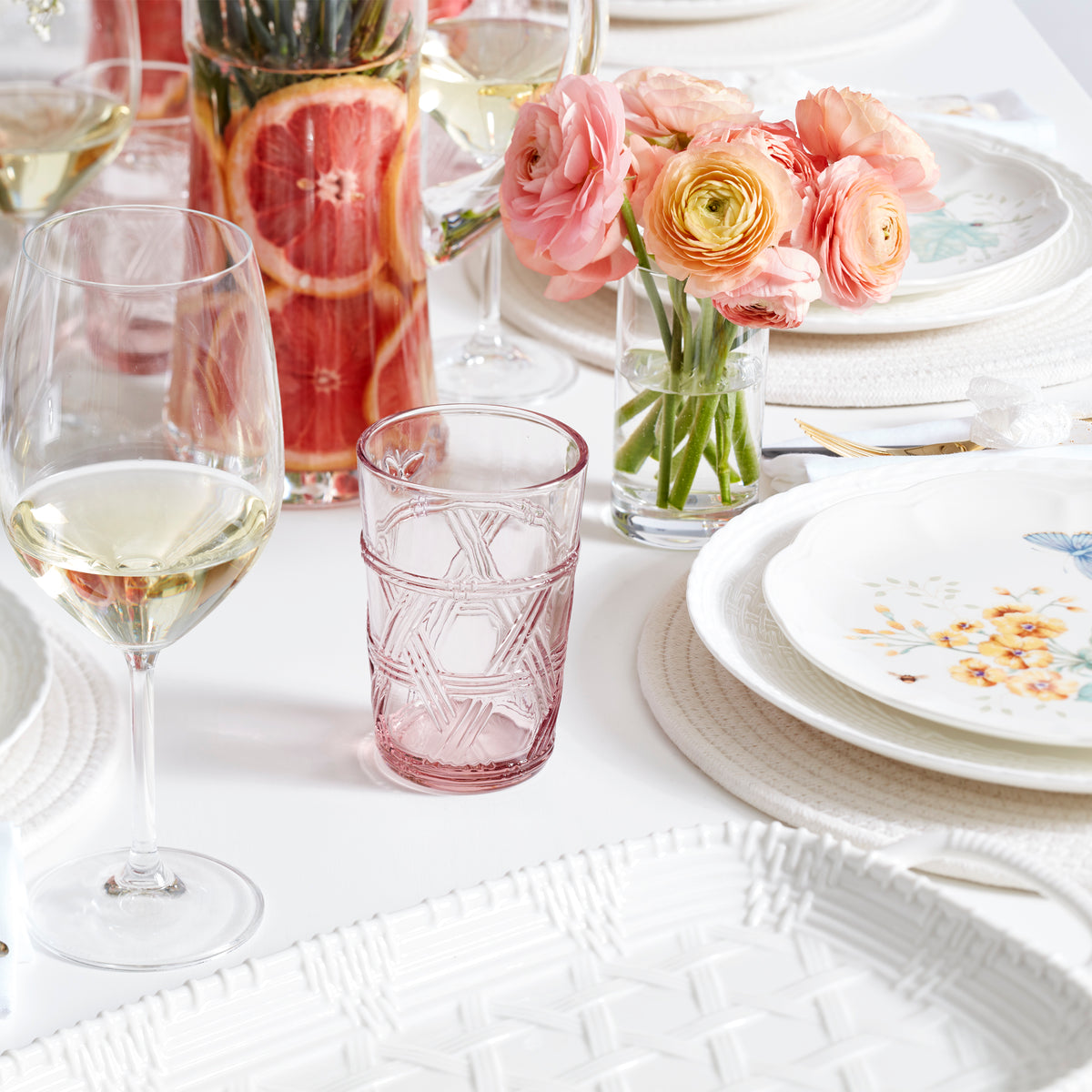 Set of six lenox meadow etched crystal wine goblets, pastel wine glasses, butterfly and dragonfly wine outlets glasses