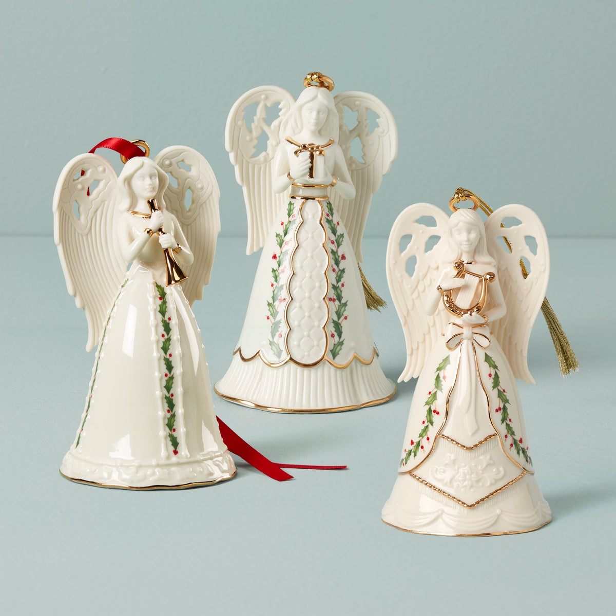 Holiday Angel Bell Ornaments, Set of 3 Lenox Corporation