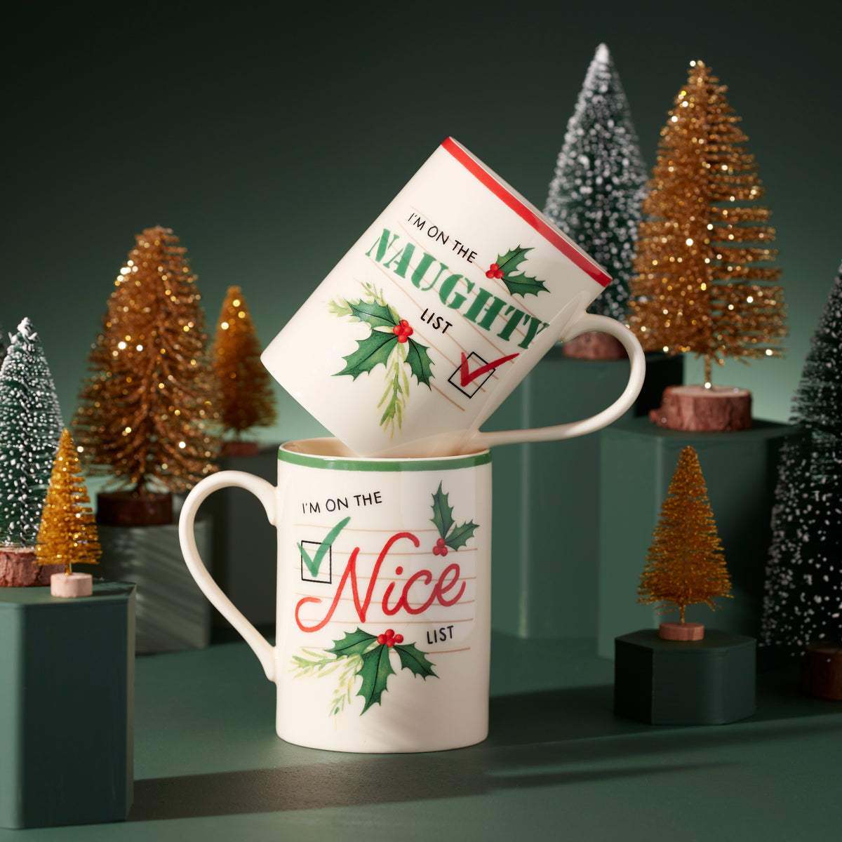 Merry Grinchmas Naughty & Nice Mugs – Lenox Corporation