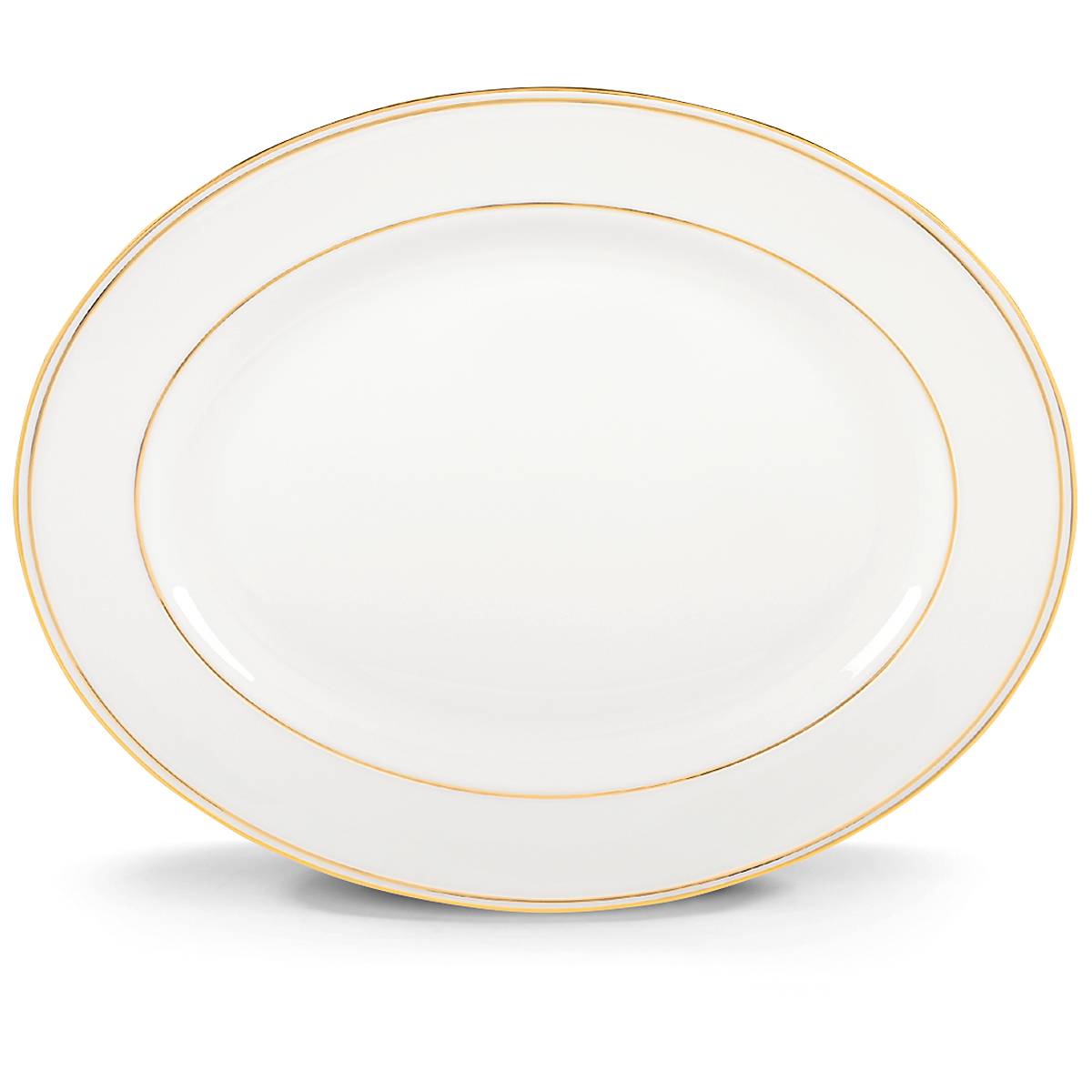 Gold Rimmed Oval Platter