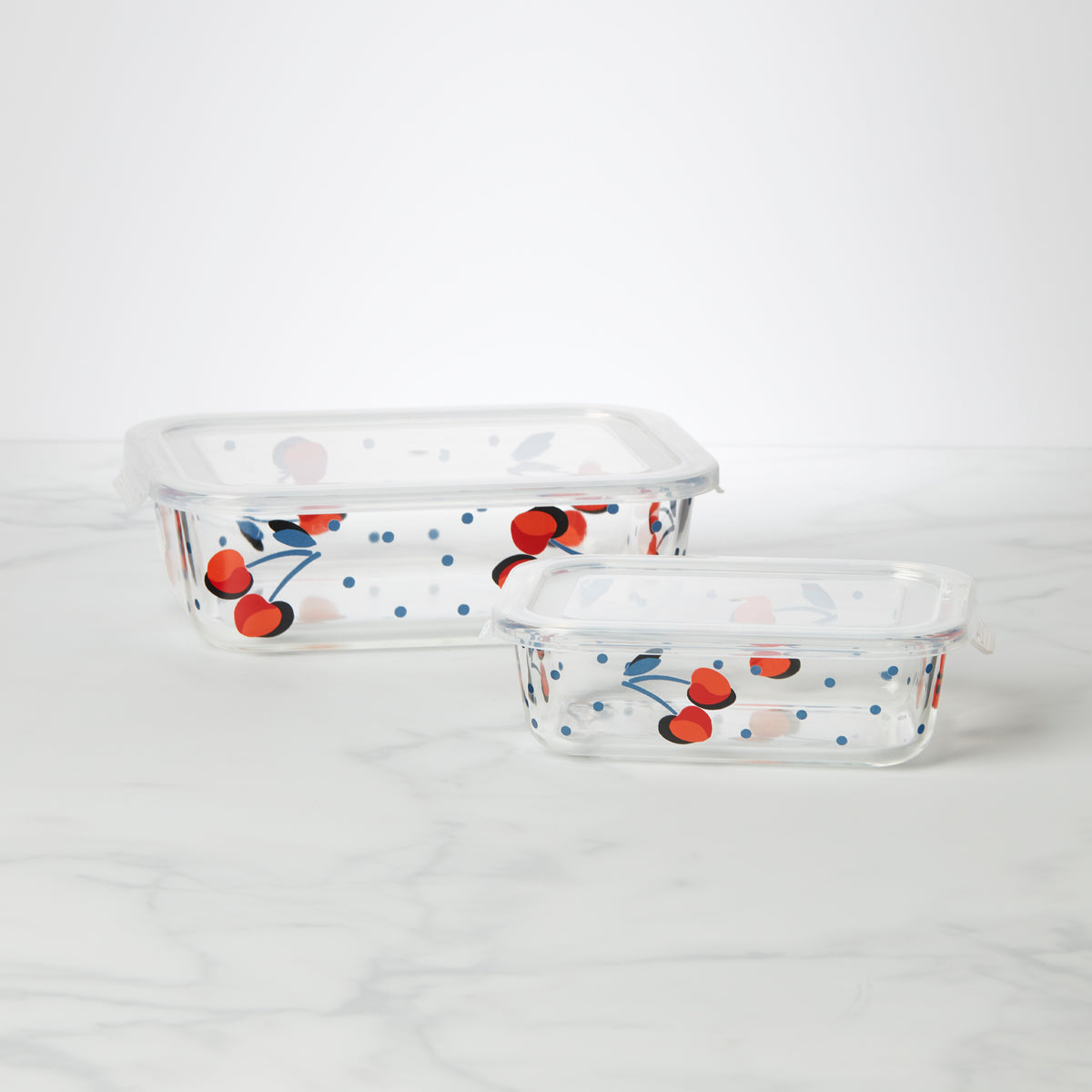 Kate Spade Vintage Cherry Dot Round Lunch Containers