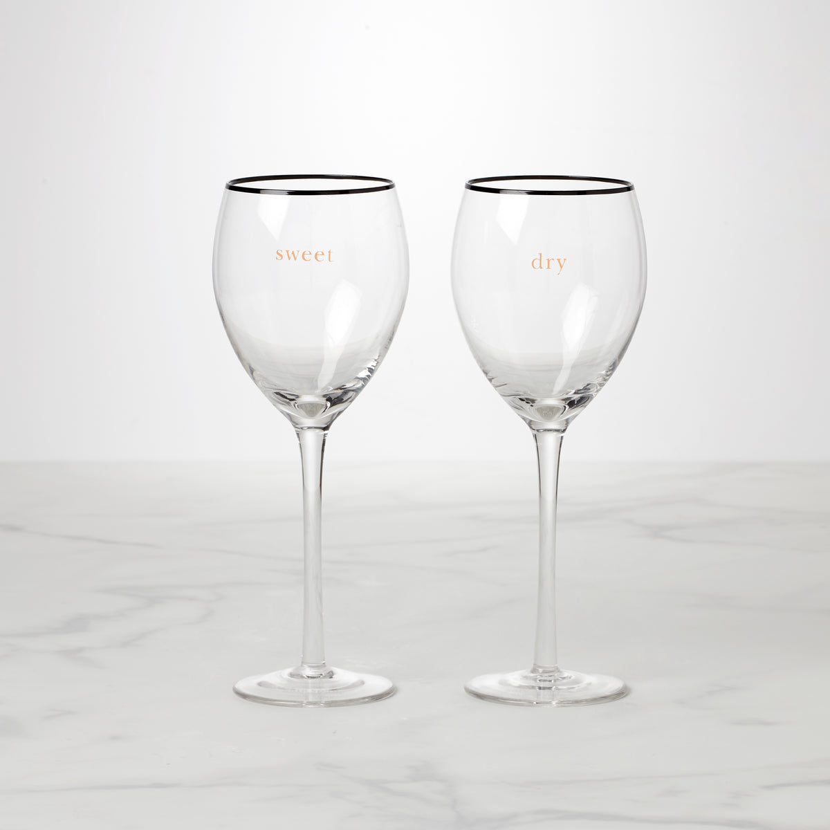 Cheers To Us Sweet & Dry Wine Glasses, Set of 2 – Lenox Corporation