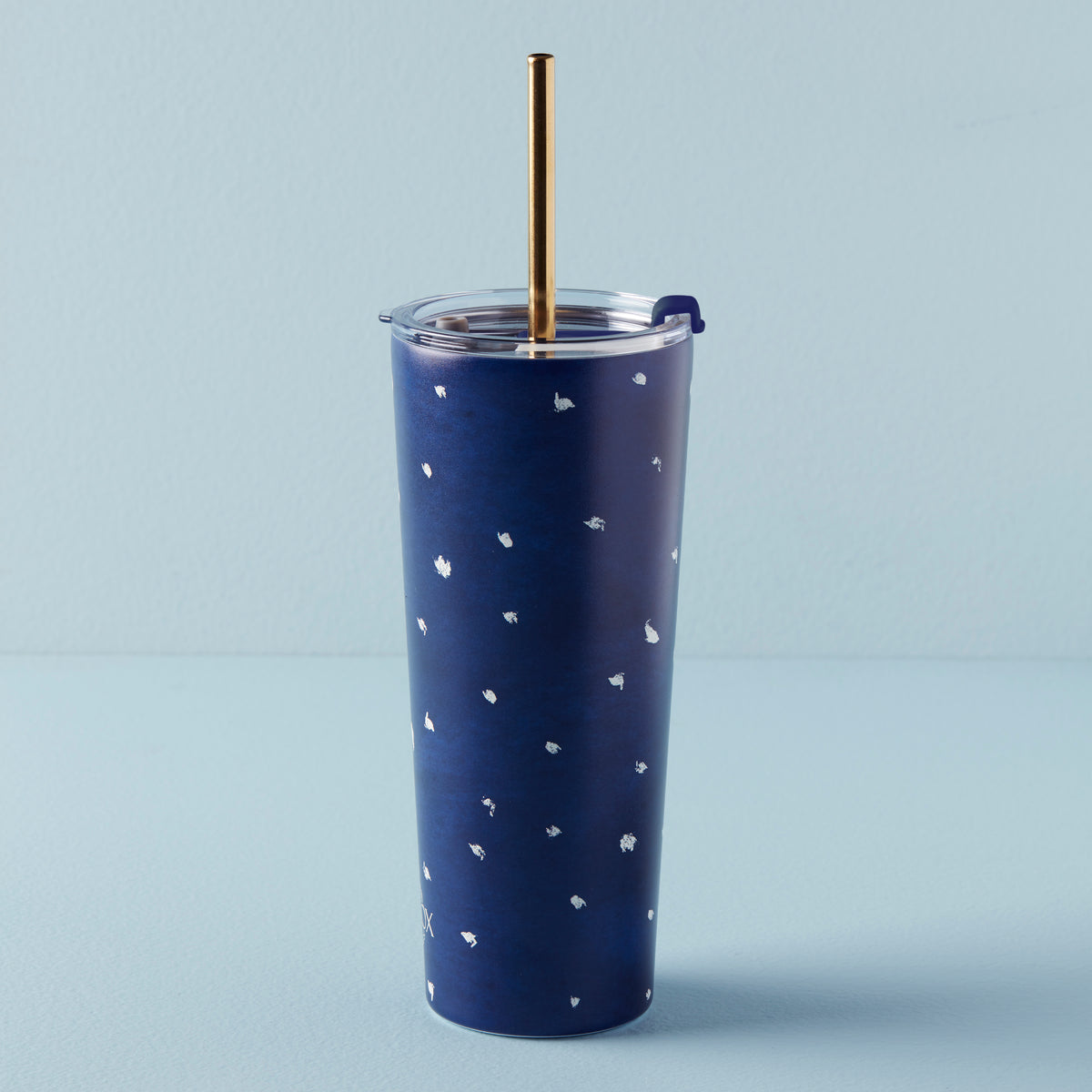 Blue Bay Leaf Stainless Steel Tumbler With Straw – Lenox Corporation