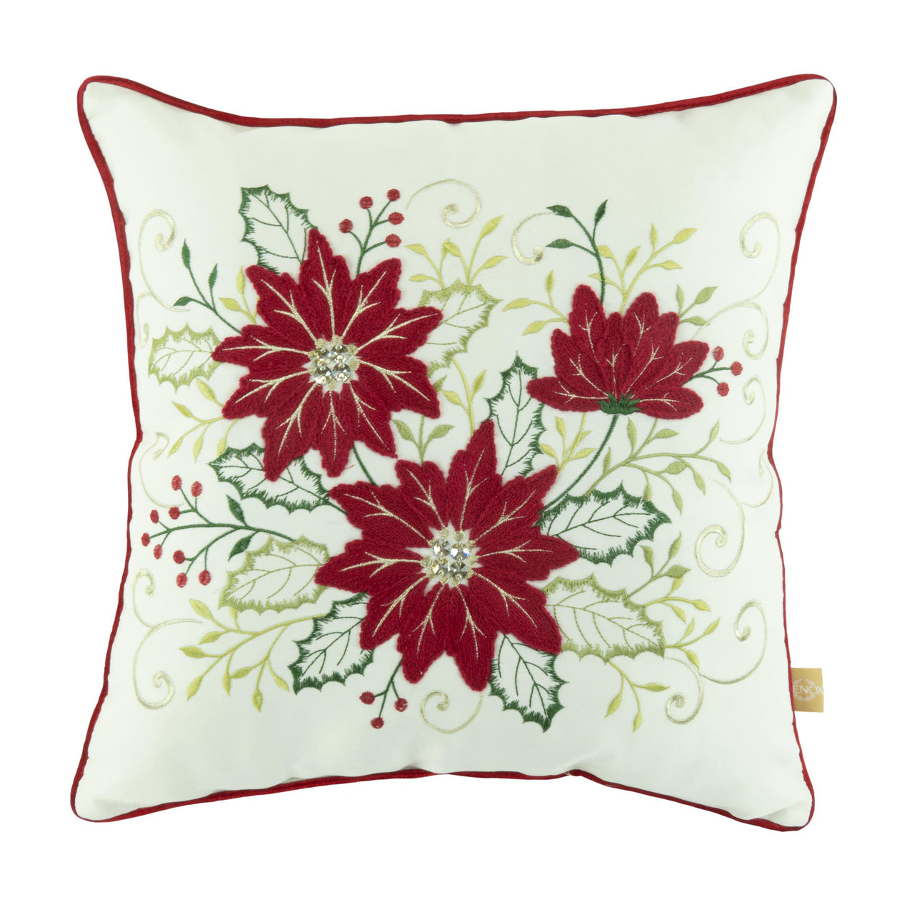 Poinsettia Meadow 20x20 Throw Pillow Lenox Corporation