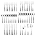 Conquest Sand 45-Piece Flatware Set with Caddy