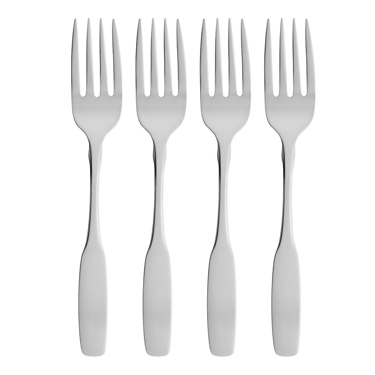 Oneida 8 Satin Accent Salad Forks, Stainless hot Flatware, flat tip