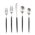 Evora Satin Black-Handle 30-Piece Set