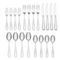 Rendezvous Mirror Hammered 20-Piece Flatware Set