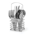 Swirl Sand 16-Piece Flatware Set with Caddy