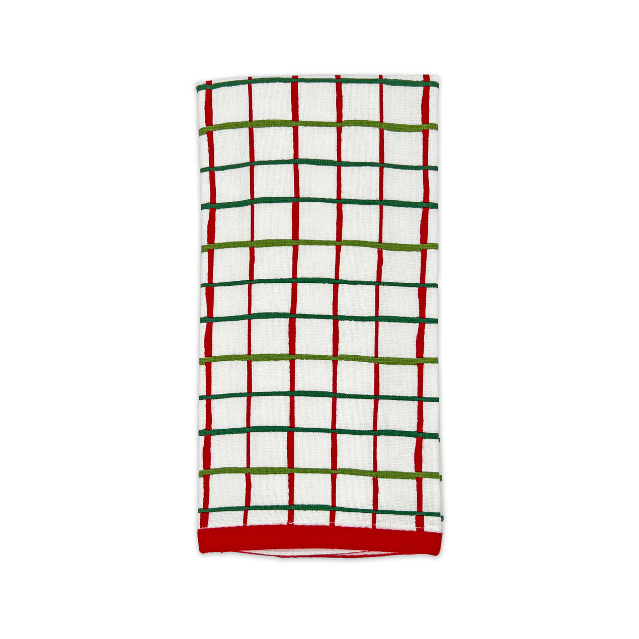 Elsie & Zoey 4 PC Holiday Red Plaid Lurex Tea Towel & Bread Basket Gift Set