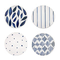 Blue Bay Round Corkback Coasters, Set of 4