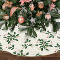 Scattered Holly Holiday Tree Skirt