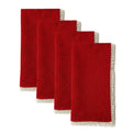 French Perle Red Dinner Napkins, Set of 4