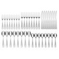 Waylen Mirror 40-Piece Flatware Set with Rustic Caddy