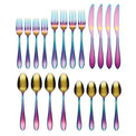 Delia Rainbow Mirror 20-Piece Flatware Set