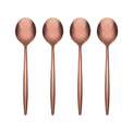 Gaze Copper Mirror Demitasse Spoons, Set of 4