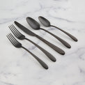 Poet Black Satin 20-Piece Flatware Set