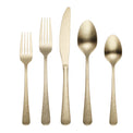 Kenne Hammered Champagne Satin 20-Piece Flatware Set