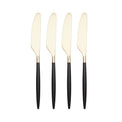 Gaze Two-Tone Black & Champagne Satin 4-Piece Spreader Set