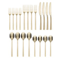 Beacon Champagne Sand Mirror 20-Piece Flatware Set