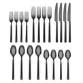 Gailann Black Satin 20-Piece Flatware Set