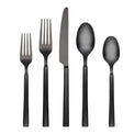 Gailann Black Satin 20-Piece Flatware Set