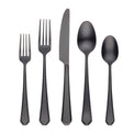 Geo Black Satin 20-Piece Flatware Set