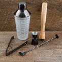 5-Piece Black Mixology Shaker Tool Set