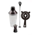 4-Piece Black Mixology Shaker Tool Set