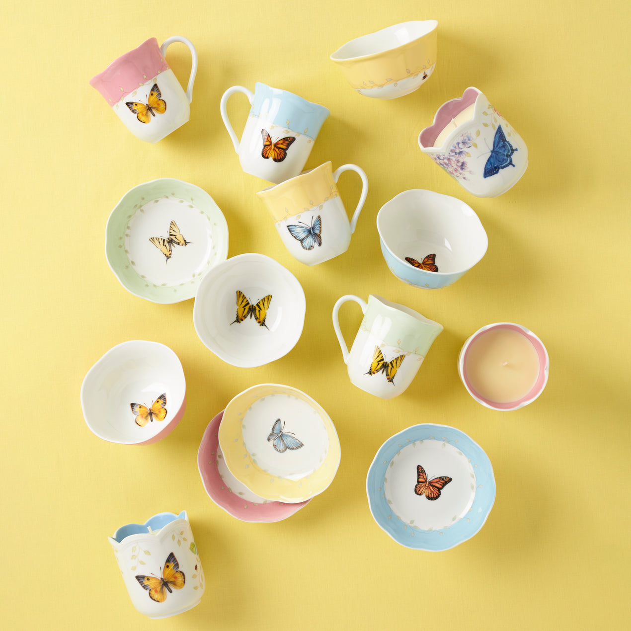 Butterfly Meadow 4-piece Mug Set