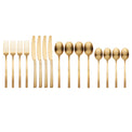 Beacon Gold Satin 16-Piece Flatware Set