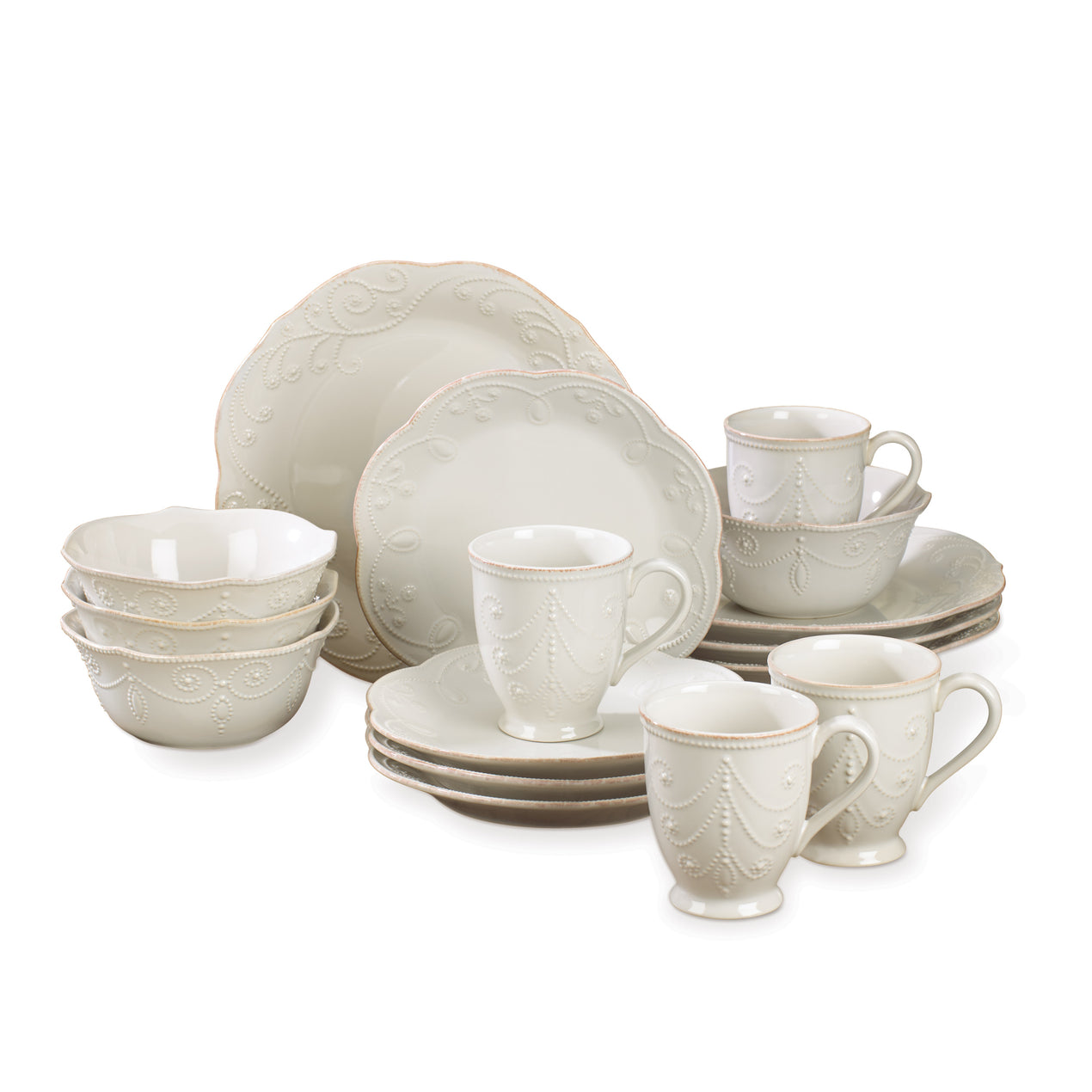 Lenox French Perle White 12 Piece Dinnerware Set