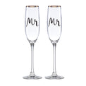 Wedding Party Mr. & Mr. 2-Piece Champagne Flute Set