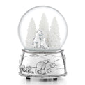 North Pole Bound Polar Bear & Cubs Musical Snow Globe