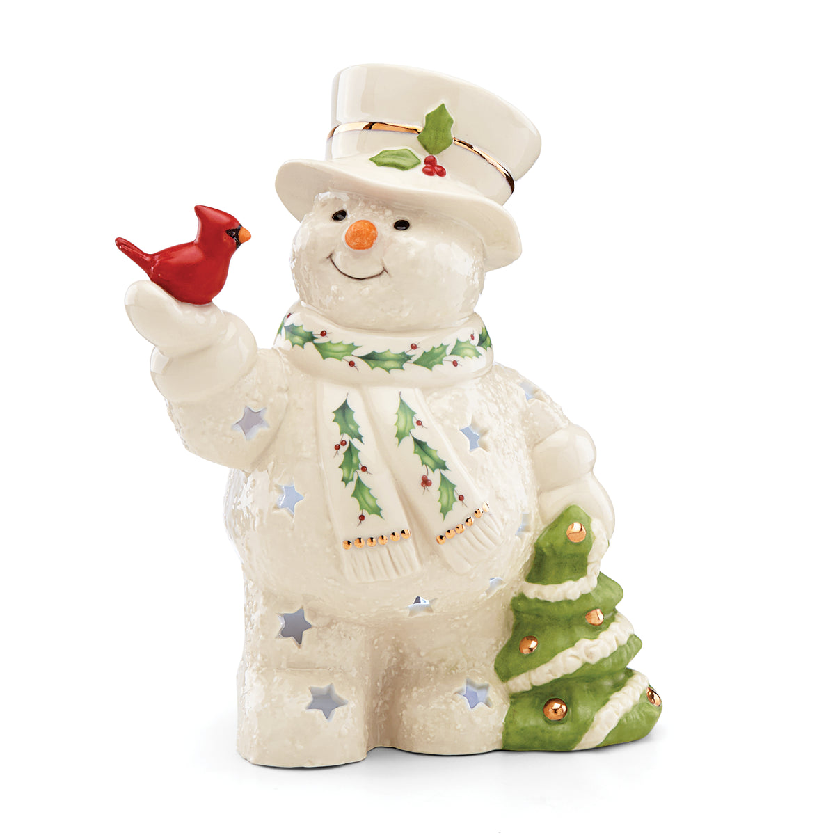 Happy Holly Days Snowman & Cardinal Lit Figurine – Lenox Corporation