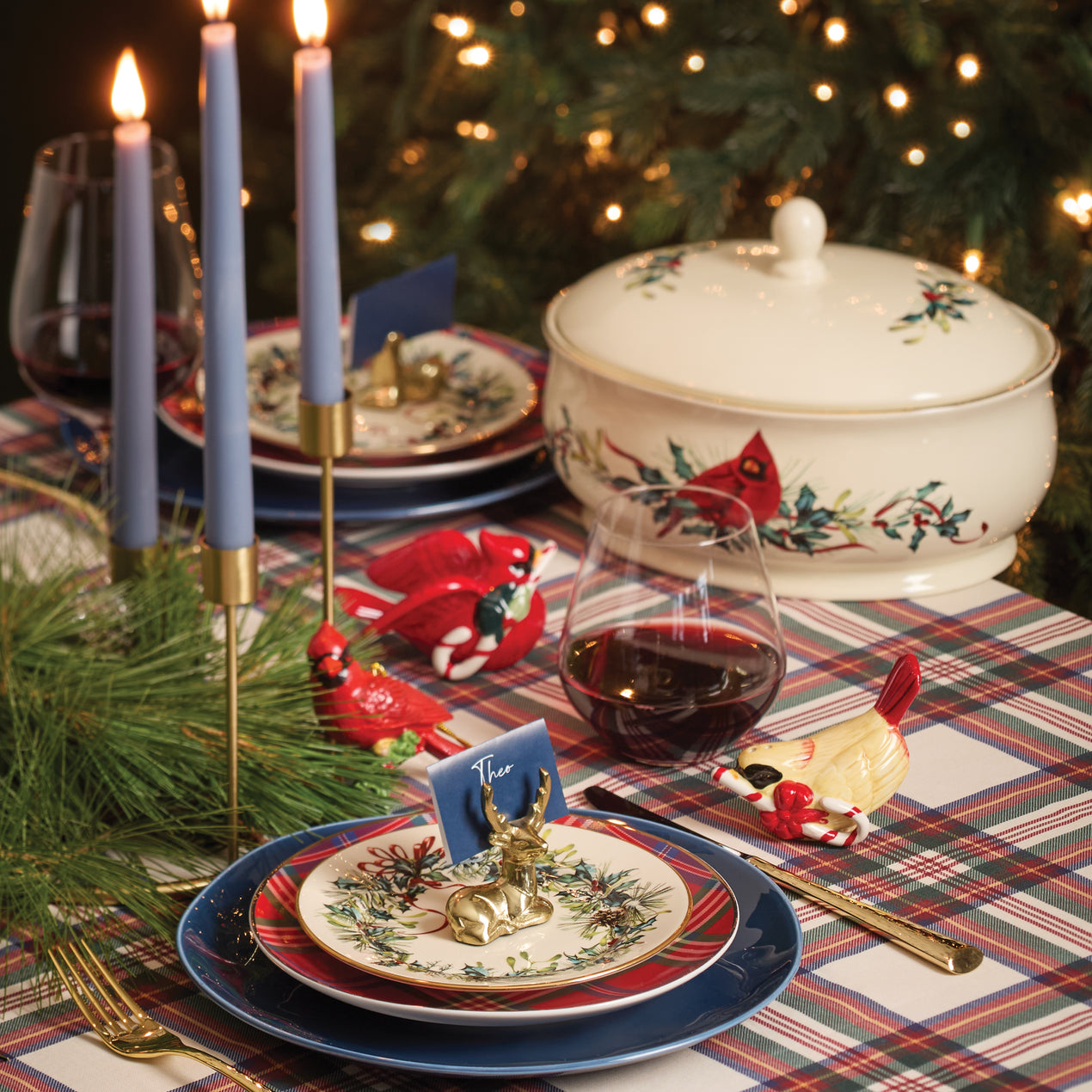 Lenox winter greetings plates best sale