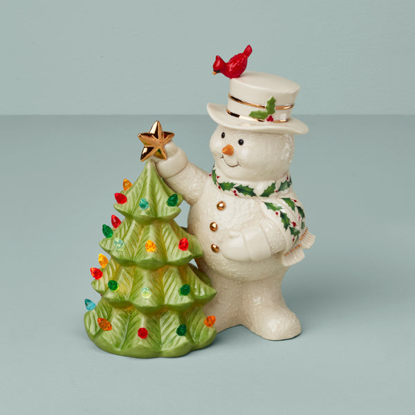 Happy Holly Days Snowman Lit Figurine – Lenox Corporation