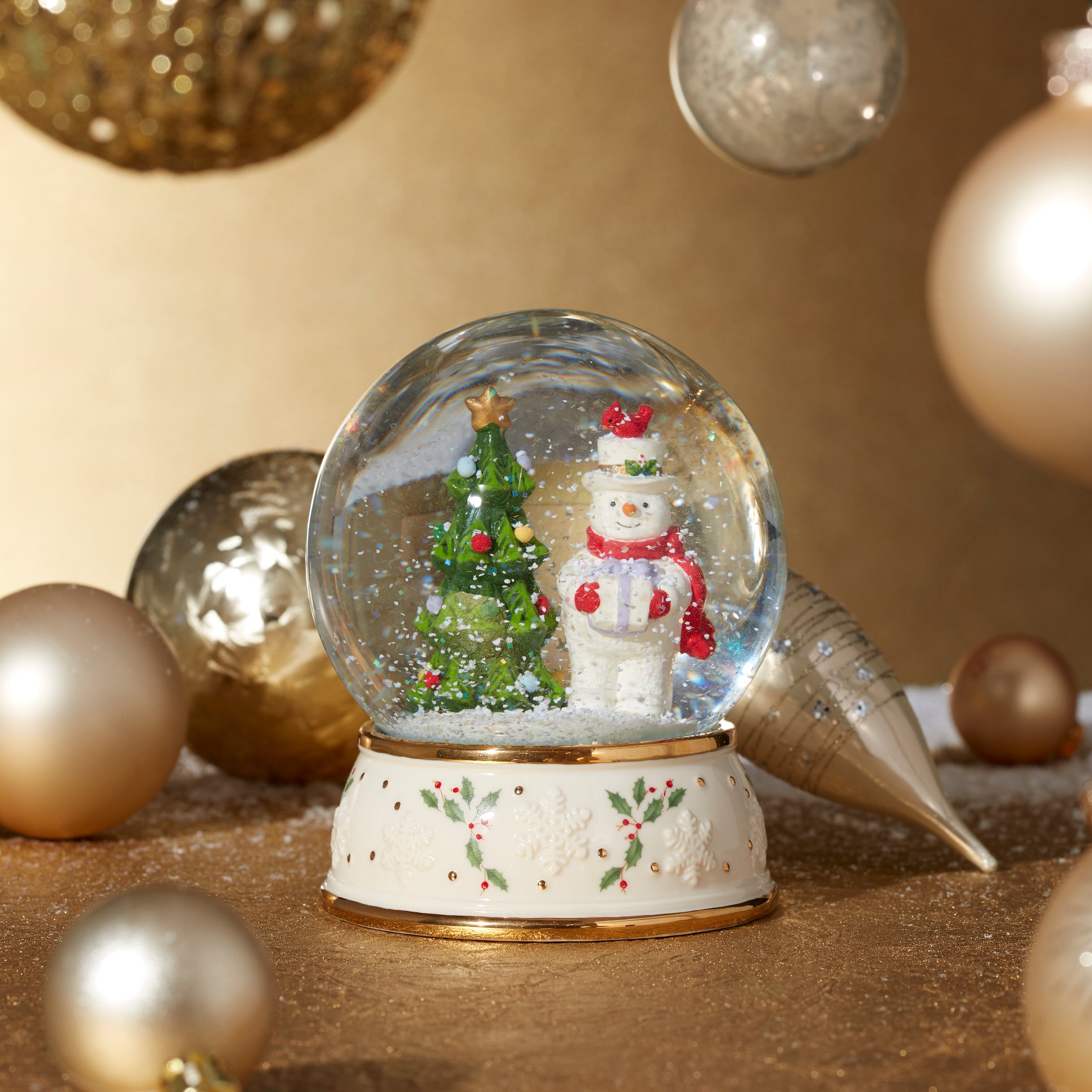 Happy Holly Days Snow Globe