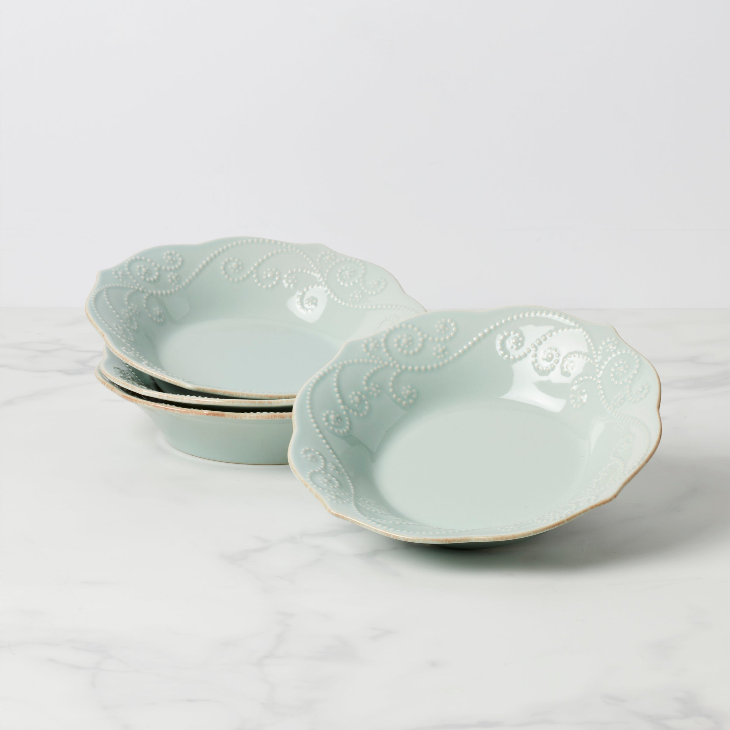 French Perle Ice Blue Pasta Bowls, Set of – Lenox Corporation