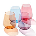 True Colors Stemless Wine Glasses, Set Of 4