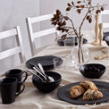 Ridge Black 12 Piece Dinnerware Set