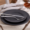 Ridge Black 12 Piece Dinnerware Set