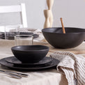 Ridge Black 12 Piece Dinnerware Set