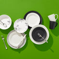 Ridge White 12 Piece Dinnerware Set