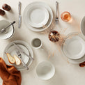 Ridge White 12 Piece Dinnerware Set