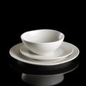 Ridge White 12 Piece Dinnerware Set