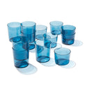 Stackables Blue Short & Tall Glasses, Set of 12