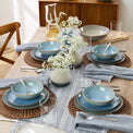 Organic Shades 12-Piece Dinnerware Set, Slate Blue