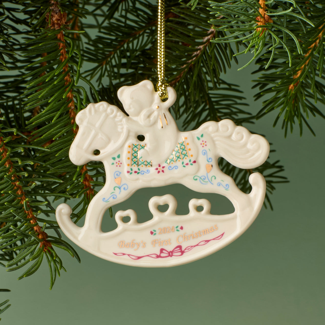 2024 Baby s 1st Christmas Rocking Horse Ornament Lenox Corporation