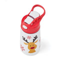 12 Oz Insulated Reindeer Water Bottle